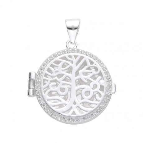 Relicario de plata 925 con circonias, ÁRBOL DE LA VIDA. Relicario de plata 925 con circonias, ÁRBOL DE LA VIDA.
