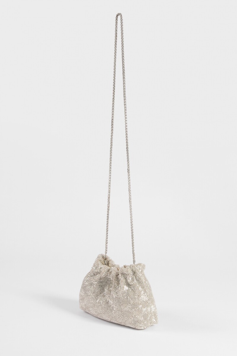 Cartera fiesta bordada mostacillas beige