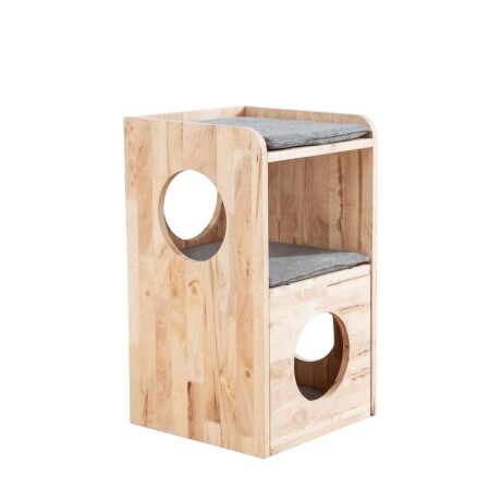 ESCALADOR DE GATO MADERA NATURAL-BEIGE CASPER