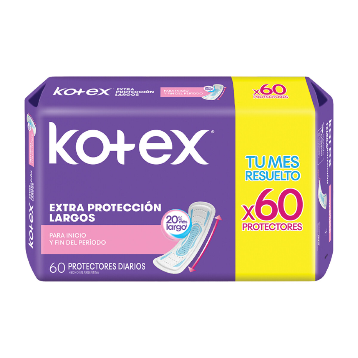 Protectores Diarios Kotex 60 Unidades 