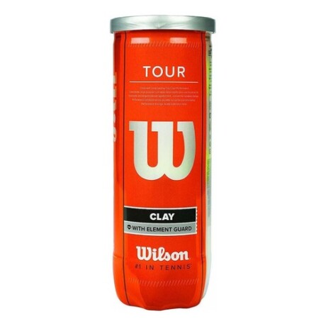 Tubo x3 pelotas de Tenis Wilson Tour Clay con Element Guard Tubo x3 pelotas de Tenis Wilson Tour Clay con Element Guard