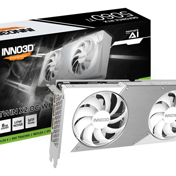 Tarjeta Gráfica Inno3d Geforce Rtx 5060 Ti Twin X2 8 Gb Gddr7 BLANCO