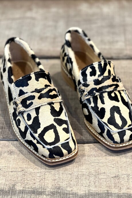 Mocasín Animal Print Piel Mocasín Animal Print Piel