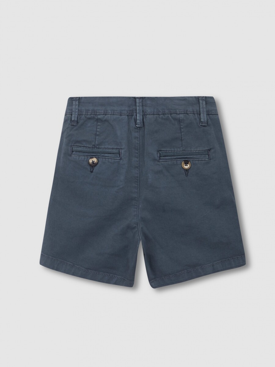 Chino Corto De Sarga Azul Oscuro