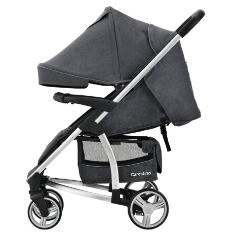Kit Cochecito Carestino London 3 en 1 + Moisés + Butaca + Accesorios Gris