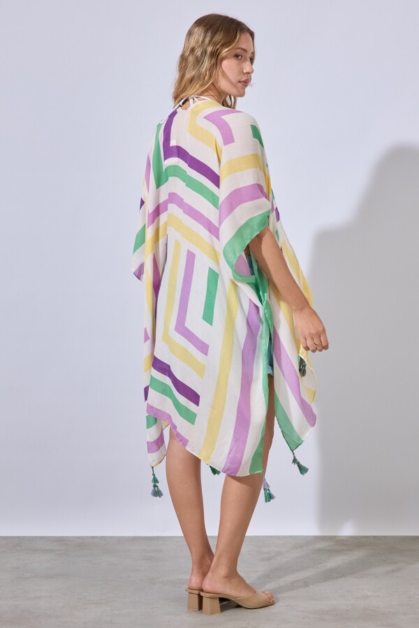 Kimono Lineas MULTI/VIOLETA