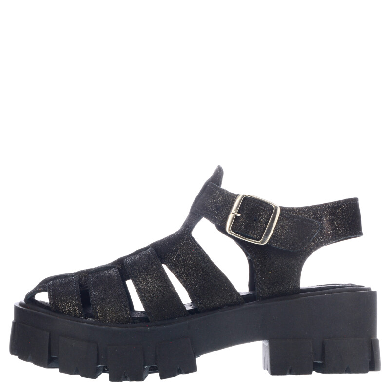 Sandalias de Mujer Miss Carol MAXA de cuero franciscana Negro