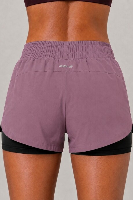 Short Fitness con Calza Lila