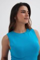 Top tejido cuello redondo AZUL