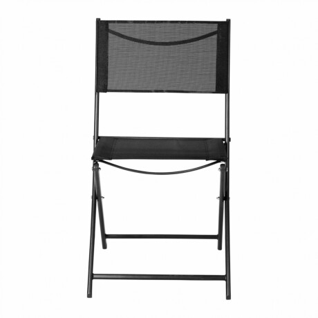 Silla Plegable De Textilina RUSTICO Estructura De Acero - Negro Silla Plegable De Textilina RUSTICO Estructura De Acero - Negro