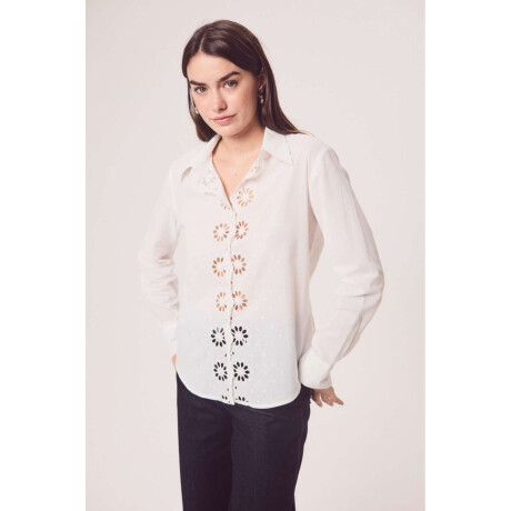Camisa Broderie Nácar