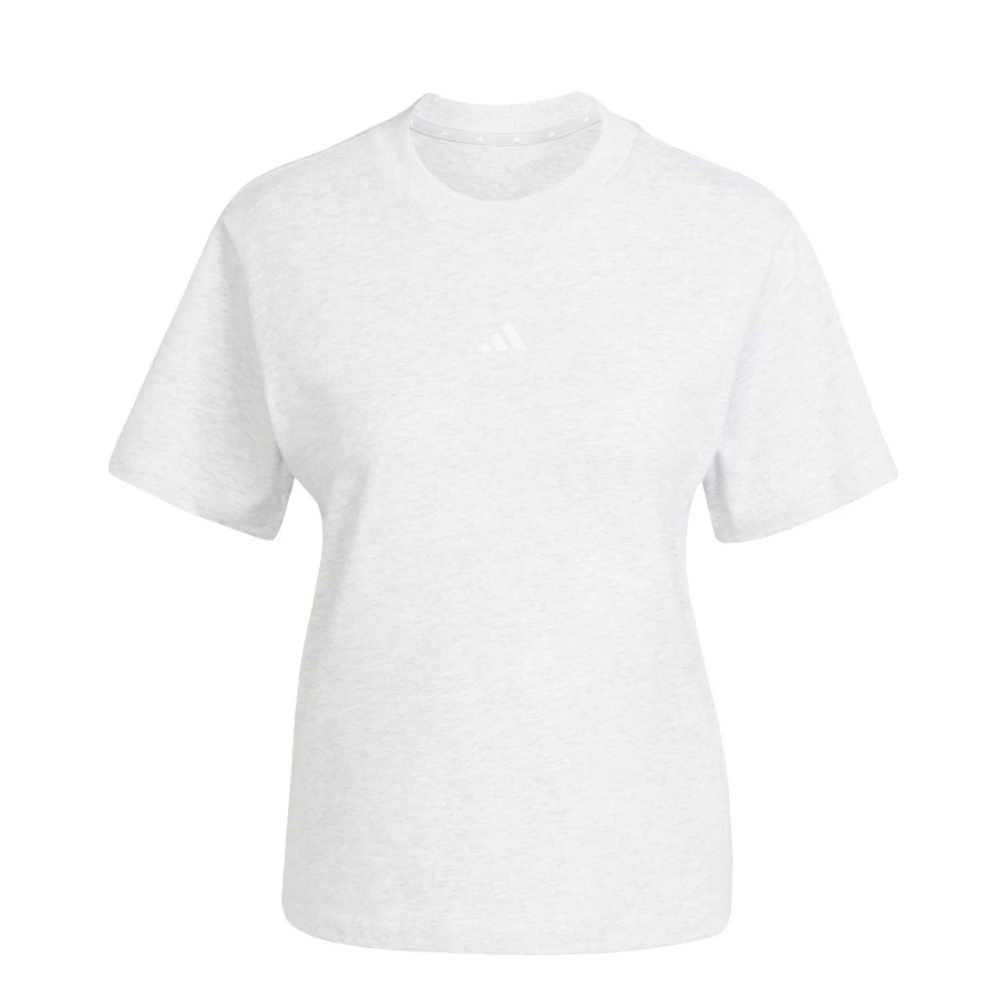 Remera de Mujer Adidas Essentials Logo Pequeño Gris Claro