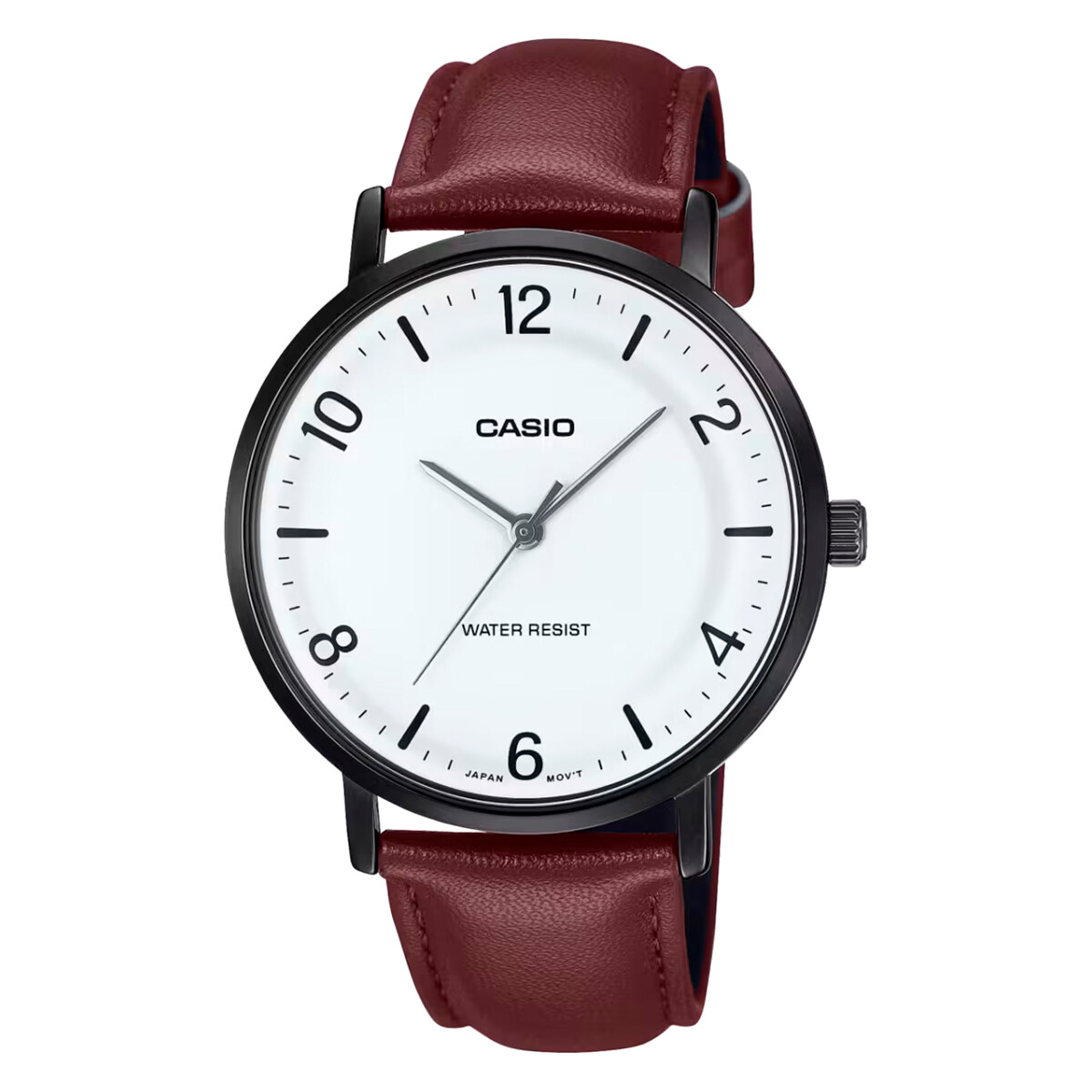 Reloj Casio Acero Inoxidable y Cuero Clasico Marron 