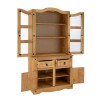 Cristalero 4 Puertas Madera Maciza - Linea Mexicana Natural