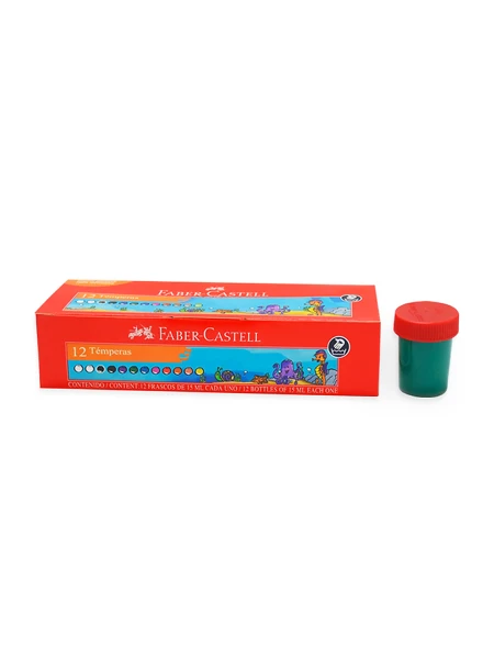 TEMPERAS X 12 SURTIDAS MULTICOLOR