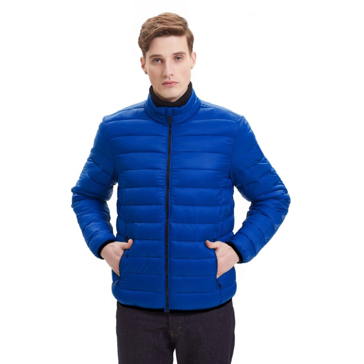 Campera Nylon de Invierno Liviana para Hombre con Bolsillos - Azul 