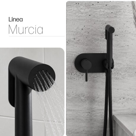 Ducha Higienica Negra, Incluye Mezcladora Flexible Y Pico NEGRO