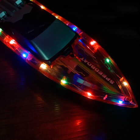 Lancha Barco Luces Recargable Control Remoto Juguete Lancha Barco Luces Recargable Control Remoto Juguete