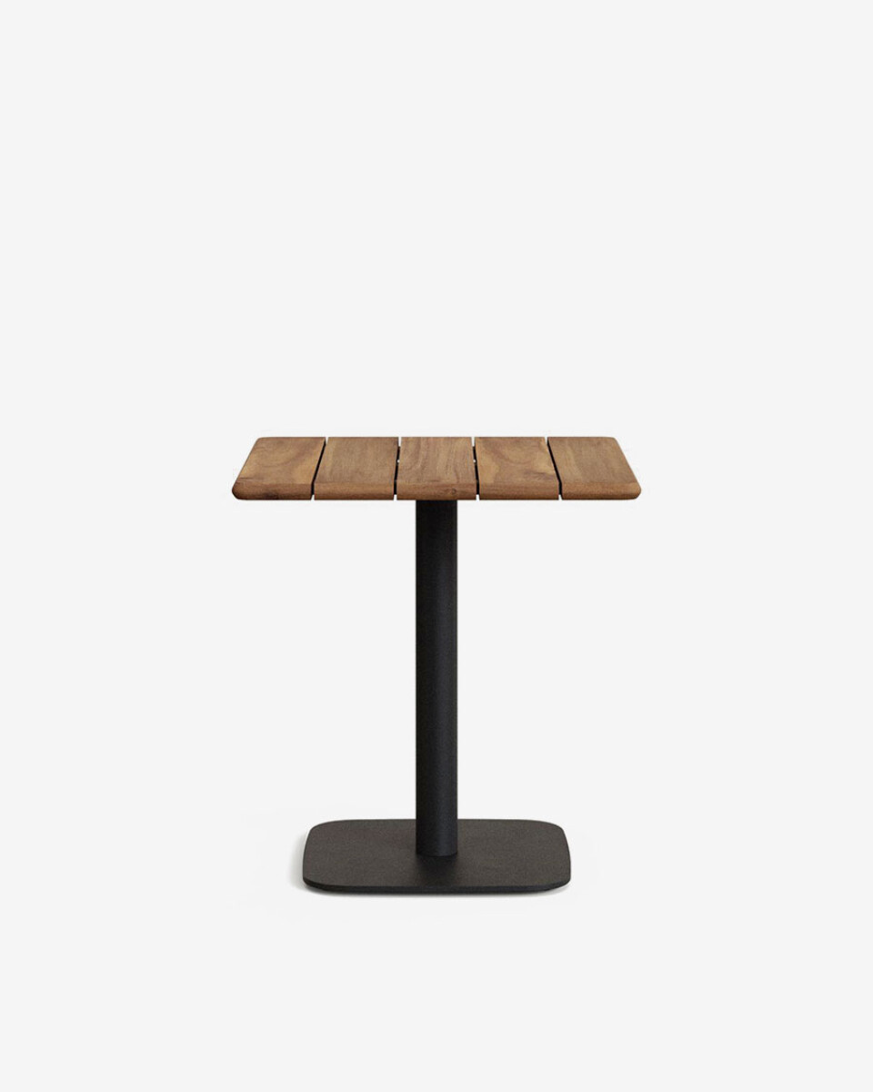 Mesa Saura de de madera de acacia acabado nogal 70 x 70 cm 