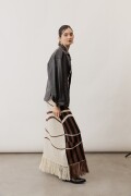 Vestido Ola CRUDO Y TOSTADO