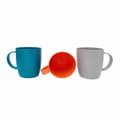 Taza plástica c/ asa 4 colores Taza Plástica C/ Asa 4 Colores
