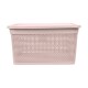 Caja simil ratán 15 lts ROSADO