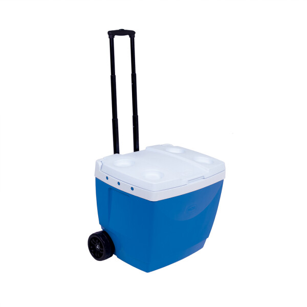 CAJA TÉRMICA 42 LTS. CON RUEDAS AZUL 51.5X43.5X46 CM. AZUL