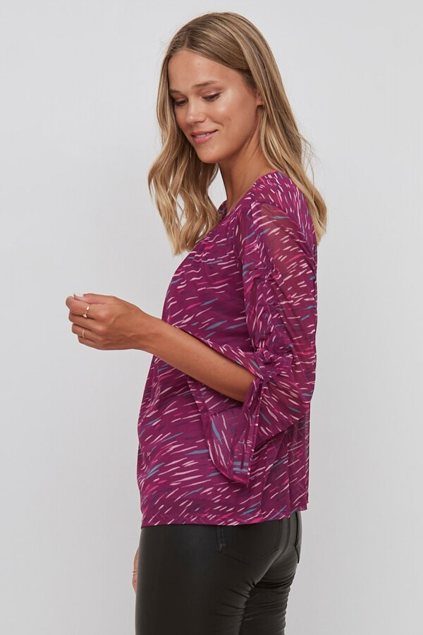 Blusa Tul Print VIOLETA/MULTI