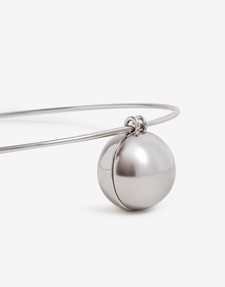 Collares Cortos Metal Collares Cortos, Metal Balls - Plateado Rodio
