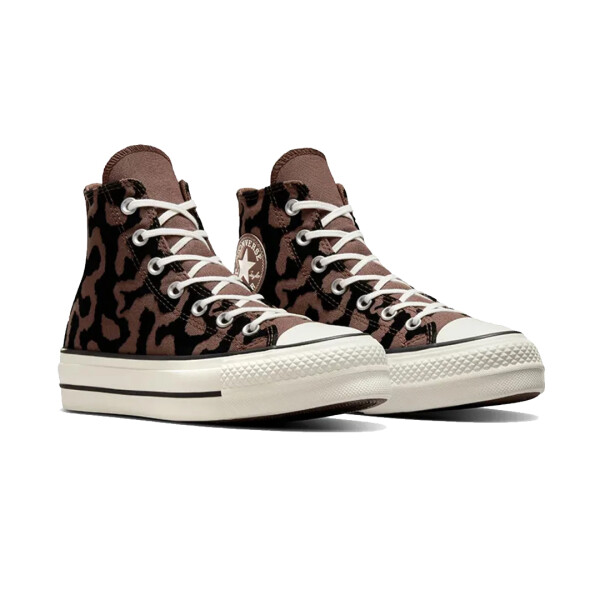 Chuck Taylor Lift Platform Leopard Remix - CONVERSE NEGRO/MARRON