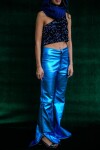 Formal Leather Pants Azul Galáctico