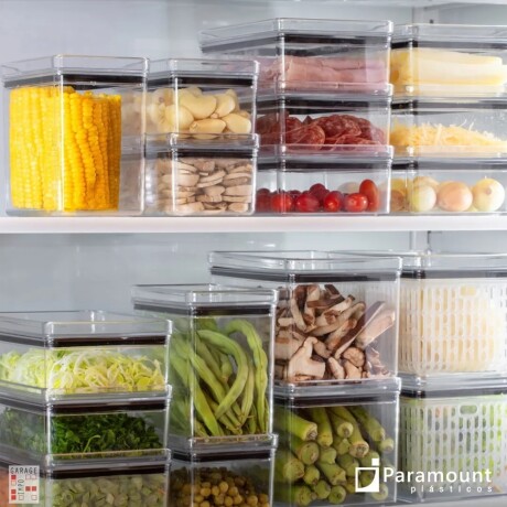 Frasco Pote Hermético Cuadrado y Apilable Lumini 1Lt Transparente