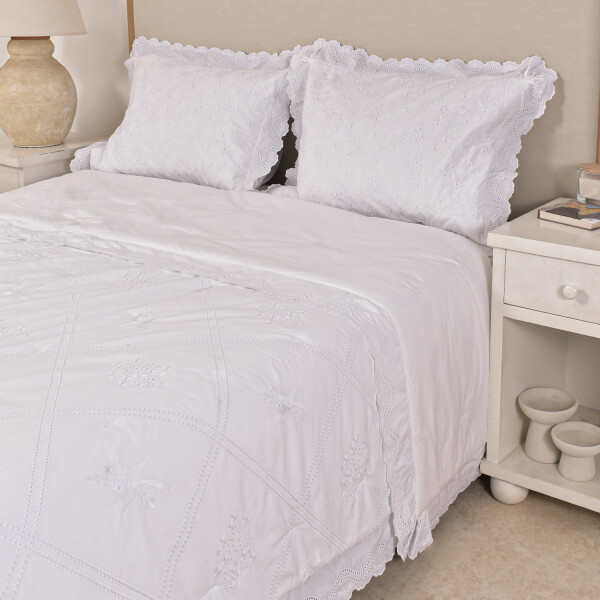 Edredon Col.Finezza Arlo Blanco Queen