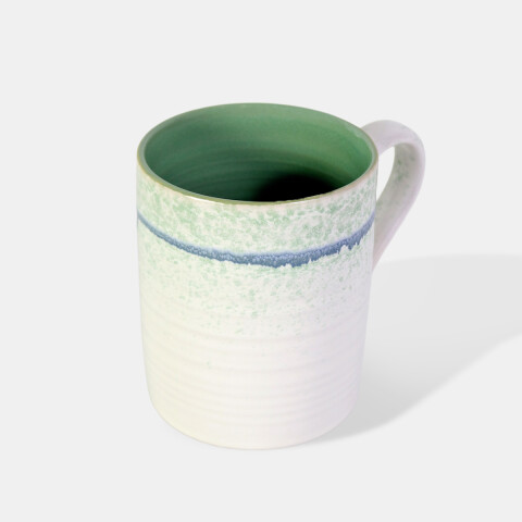 TAZA CERAMICA VERDE COMB 480ML Unica