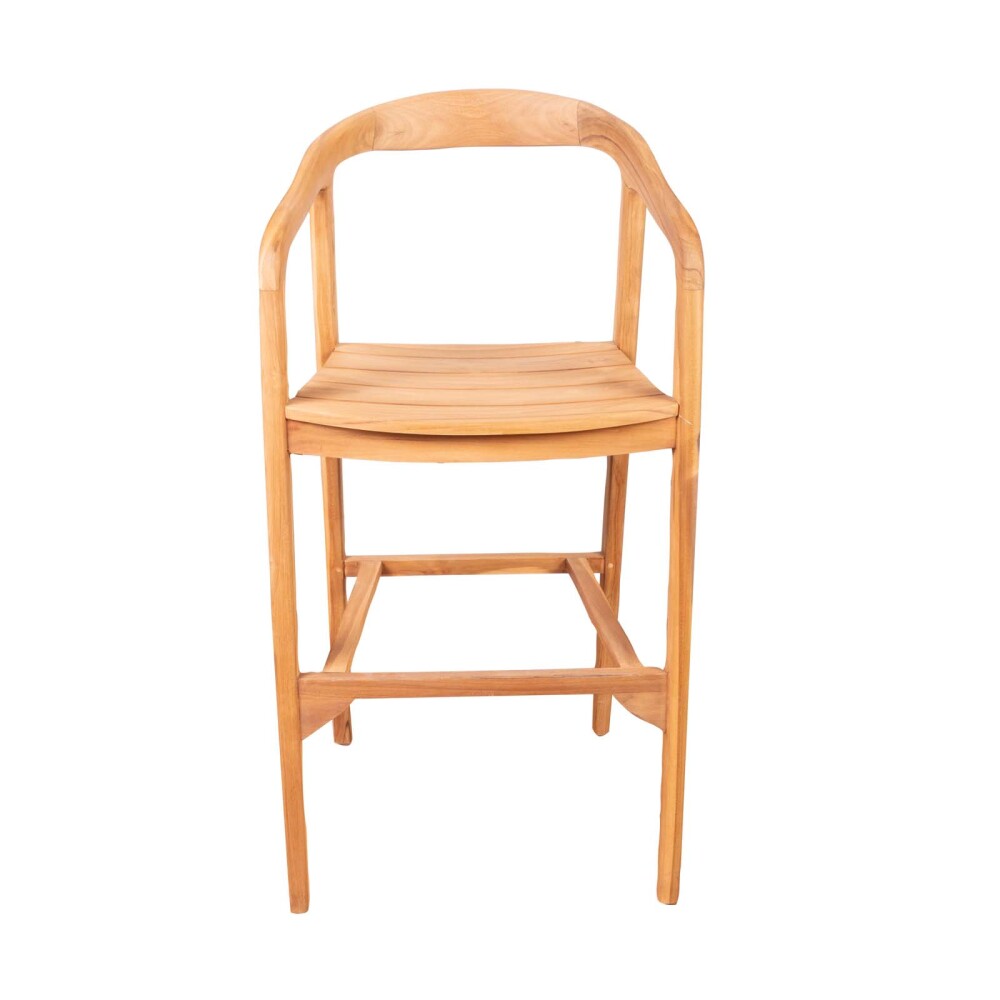 SILLA BAR EXT MADERA NATURAL-BEIGE FUNNY