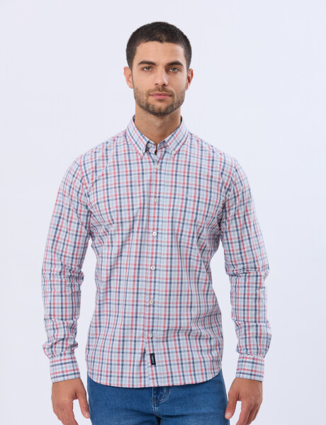 CAMISA SPORT A CUADROS Rojo