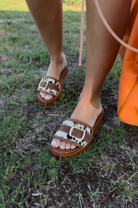 Cowhide Sandal Camel