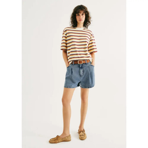 SHORTS FEM AZUL MEDIO