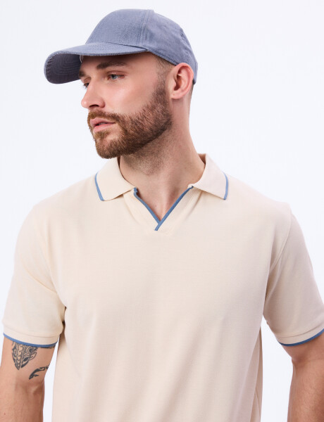Remera m/c pique beige