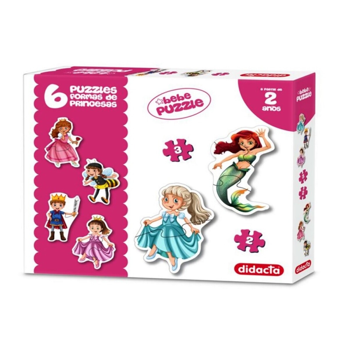 Puzzle Formas Princesas x6 