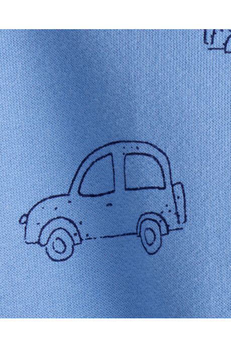 Set dos piezas de algodón, pantalón y body, diseño autos Sin color