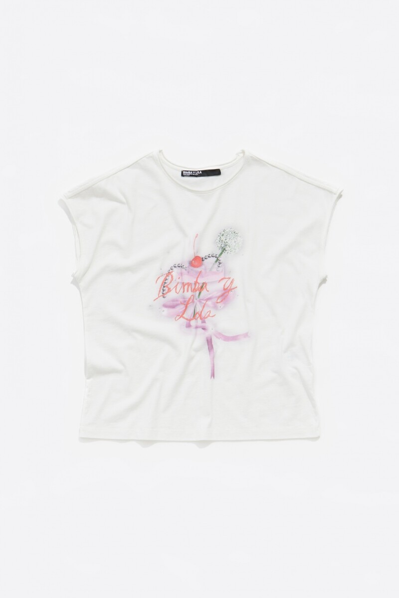 CAMISETA RECTA LOGO Blanco