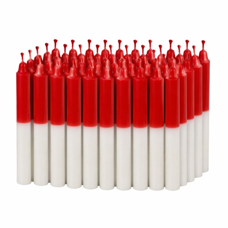 VELA N° 4 COMBINADA X50 Rojo/blanco