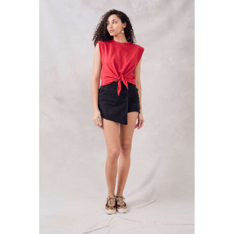 Top Algodon Peinado Rojo