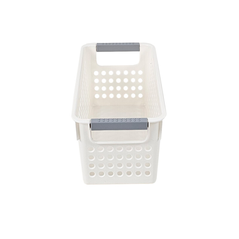 Set x3 Cesto Organizador calado con asas 29 x 13.5 x 12.5 cm BLANCO