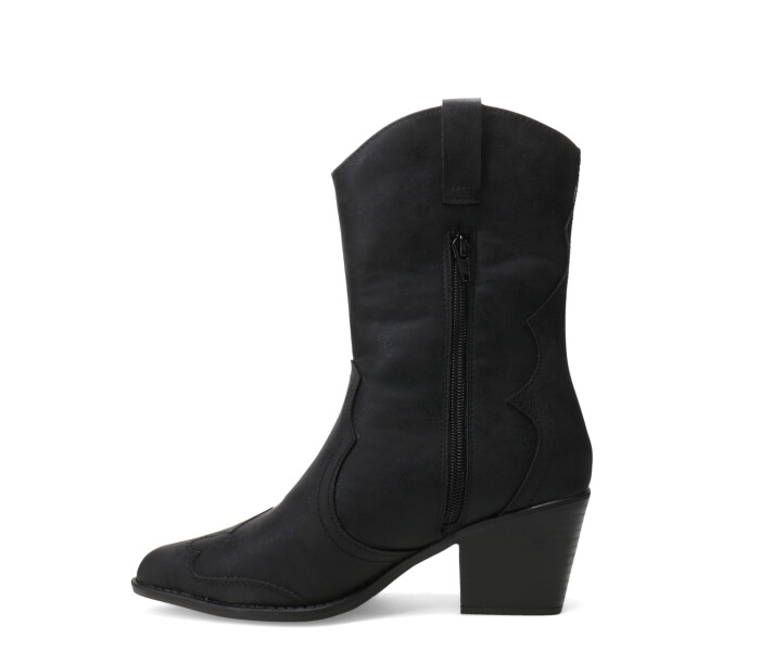 Botas de Mujer Miss Carol LITER tejana media Negro