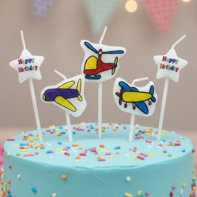 VELA AVIÓN x4 PARTY CANDLES VELA AVIÓN x4 PARTY CANDLES