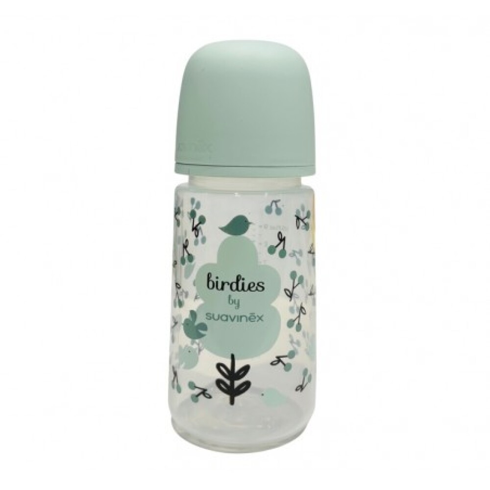 Biberón 270ml tetina fisiológica SX PRO - birds verde