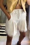 Cross Short Brocato Crudo
