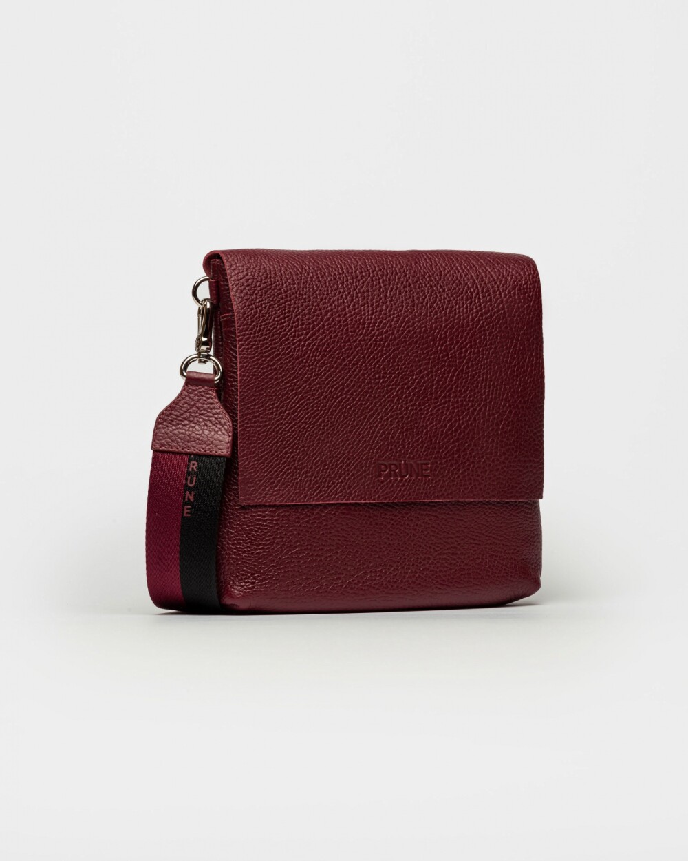 Bandolera Olivia En Cuero Graneado Bordeaux